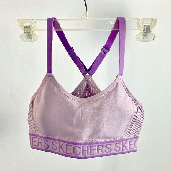 Skechers sports bra w/ removable padding lilac size S (32A-34B) - Picture 1 of 5